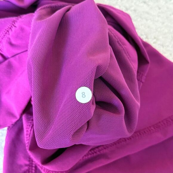Lululemon Athletica Tranquil Cropped Fold Over Waist in Royal Plum Fuschia Swift - Picture 12 of 12